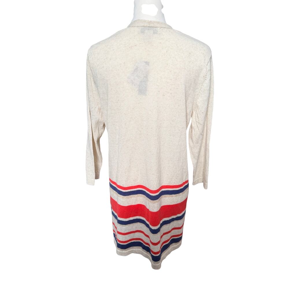 Christopher and Banks Cardigan Petite Medium Tan Blue - Picture 3 of 4